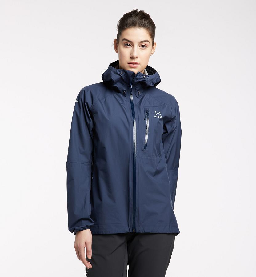 Haglöfs Womens L.I.M Waterproof Jacket Dark Blue New Zealand 68047ARTJ